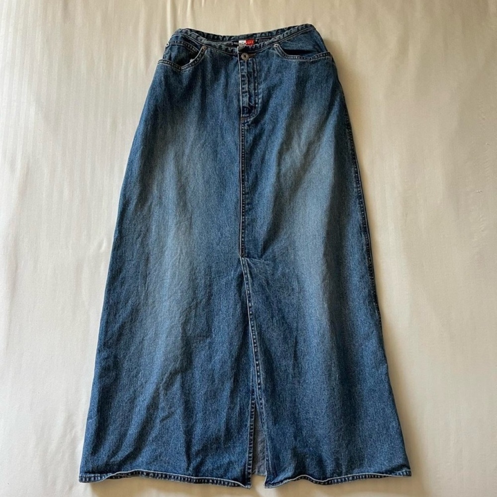 Vintage French Cuff | Denim Maxi Skirt